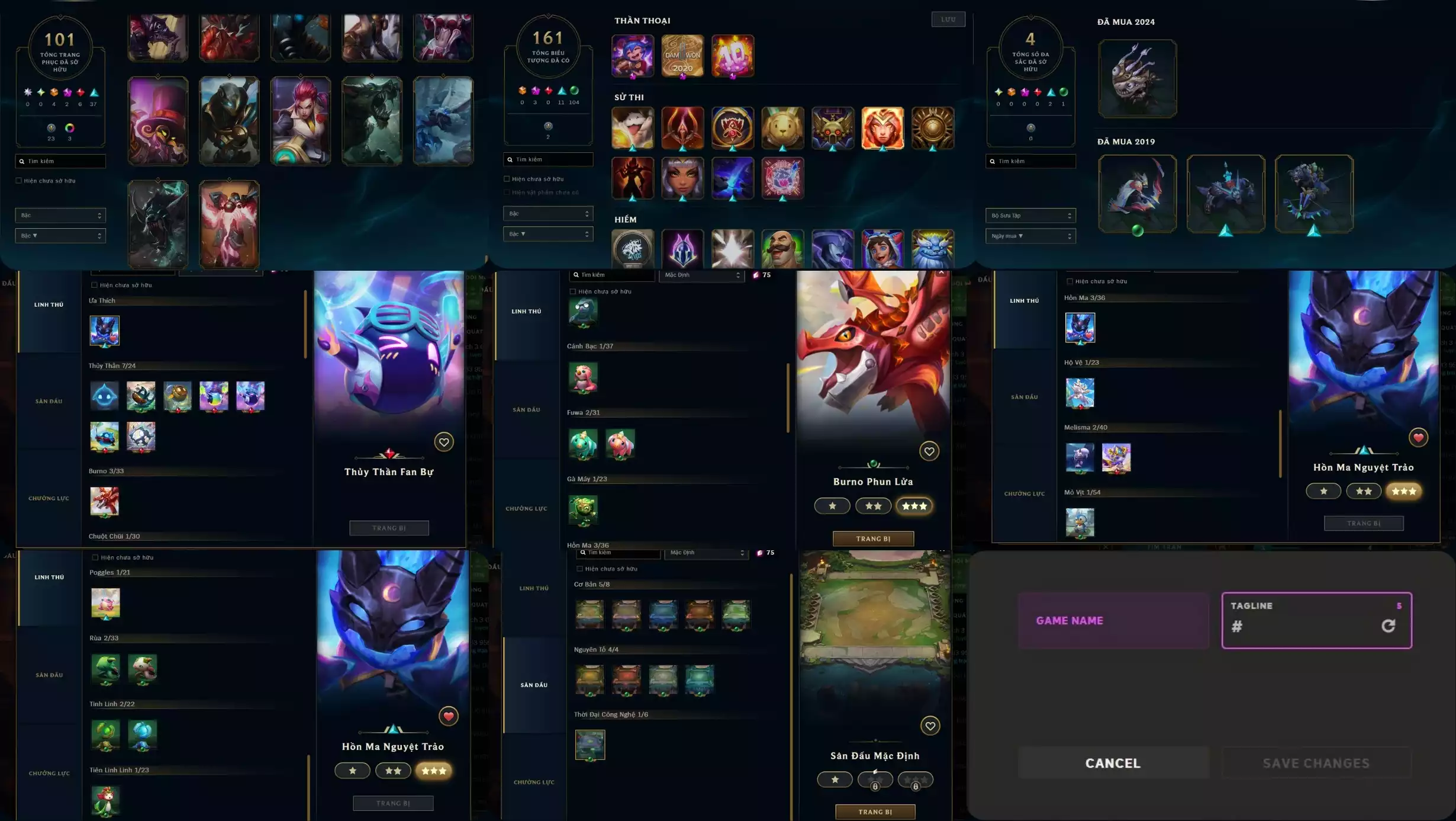 Ảnh ACC 101 SKIN GẦN FULL TƯỚNG LV 274  RANK ĐỒNG 1 CÒN ĐỔI TÊN